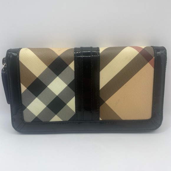 Burberry zippy large nova wallet in leather - Picture 2 of 9